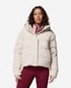 Chaqueta con capucha Columbia Amaze Puff beige claro mujer