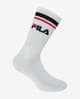 Calcetines Fila Normal Plain Half Terry Stripes blanco puro negro rojo
