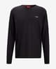Camiseta HUGO Cotton Printed Logo manga larga negro