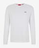 Camiseta HUGO Cotton Printed Logo manga larga blanco