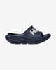 HOKA Ora Recovery Athletic Slide Flip Flops navy blue white