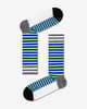 Calcetines Happy Socks Neon Stripe Thin blanco azul gris