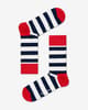 Calcetines Happy Socks Stripe azul marino rojo blanco