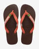 Chanclas Havaianas Brasil Logo 2022 marrón blanco
