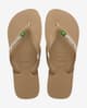 Chanclas Havaianas Brasil Logo 2022 beige blanco