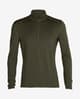 Icebreaker 260 Tech Half Zip Long Sleeve Base Layer Top Green