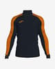 Sudadera Joma Elite IX Half Zip negro naranja intenso