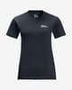 Camiseta Jack Wolfskin Essential manga corta negro puro mujer