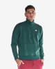 Sudadera Leone 1947 High Collar Basic Small Logo Half Zip verde blanco