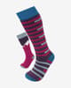 Lorpen T1 Merino Ski Socks Pink Lilac and Grey Kids' (2 pairs)