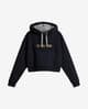 Sudadera con capucha Napapijri Burgee Crop azul oscuro mujer