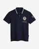 Polo Napapijri Gandy manche courte bleu marine blanc