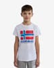 Short-sleeved white Napapijri Liard t-shirt for children.