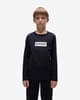 Camiseta Napapijri Chamois manga larga negro puro blanco infantil