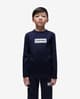 Camiseta Napapijri Chamois manga larga azul oscuro blanco infantil