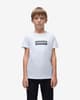 Camiseta Napapijri Chamois manga corta blanco puro negro infantil