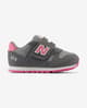 New Balance 373 Hook and Loop Infant Girls' Trainers Dark Grey Pink