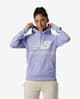 Sudadera con capucha New Balance Essentials lila blanco mujer