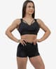 Collant court Nebbia Compression Intense noir femme.