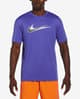 Camiseta Nike Swim Stacked Swoosh manga corta azul eléctrico