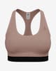 Odlo The Ascent Performance Wool Medium Bra dark beige black