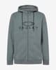 Sudadera con capucha Oakley Bark 2.0 Full Zip gris logo negro