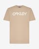 Camiseta Oakley Mark II manga corta beige claro logo blanco