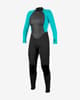 Traje neopreno O'Neill Reactor 2 3/2mm Back Zip manga larga gris azul mujer