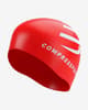 Gorro Compressport Swim rojo blanco