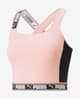 Puma Train Strong Fashion Branding Top rosa schwarz