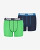 Bóxer Puma Basic verde azul infantil (2 unidades)