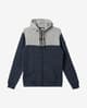 Sudadera con capucha Quiksilver Keller Full Zip azul marino gris claro