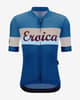 Santini x Eroica Quiete cykeltrøje kortærmet blå hvid