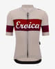 Santini x Eroica Quiete Maillot kortærmet hvid rosarød rød granatæble
