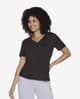 T-shirt Skechers GODRI Serene V-Neck manche courte noir femme