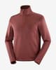 Fleece lining Salomon Essential Midfleece Half Zip purple maroon