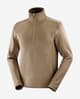 Fleece lining Salomon Essential Midfleece Half Zip brown