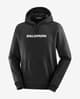 Sudadera con capucha Salomon Logo Performance negro blanco