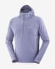 Chaqueta con capucha Salomon Sense Aero Hybrid Half Zip violeta claro