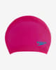 Speedo Long Hair Swimming Cap Pink Fuchsia Light Blue Kids