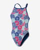 Maillot de bain Speedo Allover Vback lilas bleu marine rose femme