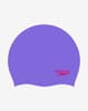 Speedo Plain Moulded Silicone Cap Lilac Kids