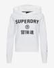 Sudadera con capucha Superdry Code Core Sport Box blanco negro mujer