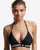Top bikini Superdry Code Triangle Elastic negro mujer