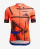 Maillot Santini Delta Berg manga corta naranja azul - Corte Slim