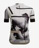Maillot Santini Delta Berg manga corta blanco negro - Corte Slim