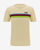 Camiseta Santini X UCI World Champion manga corta blanco crema arcoíris