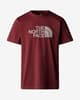 The North Face Easy Short Sleeve T-shirt maroon white logo