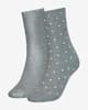 Calcetines Tommy Hilfiger Dot gris blanco mujer (2 pares)