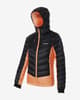 Chaqueta con capucha Trangoworld Rulhe negro naranja mujer